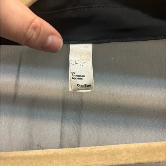 Sheer Black Button-Up Blouse - Picture 4 of 5